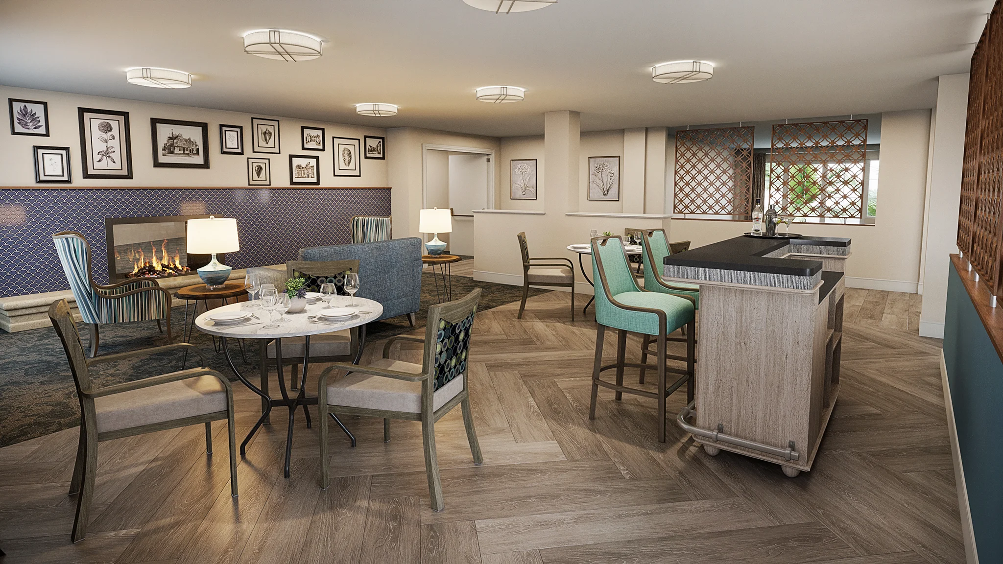 The Village interior lounge