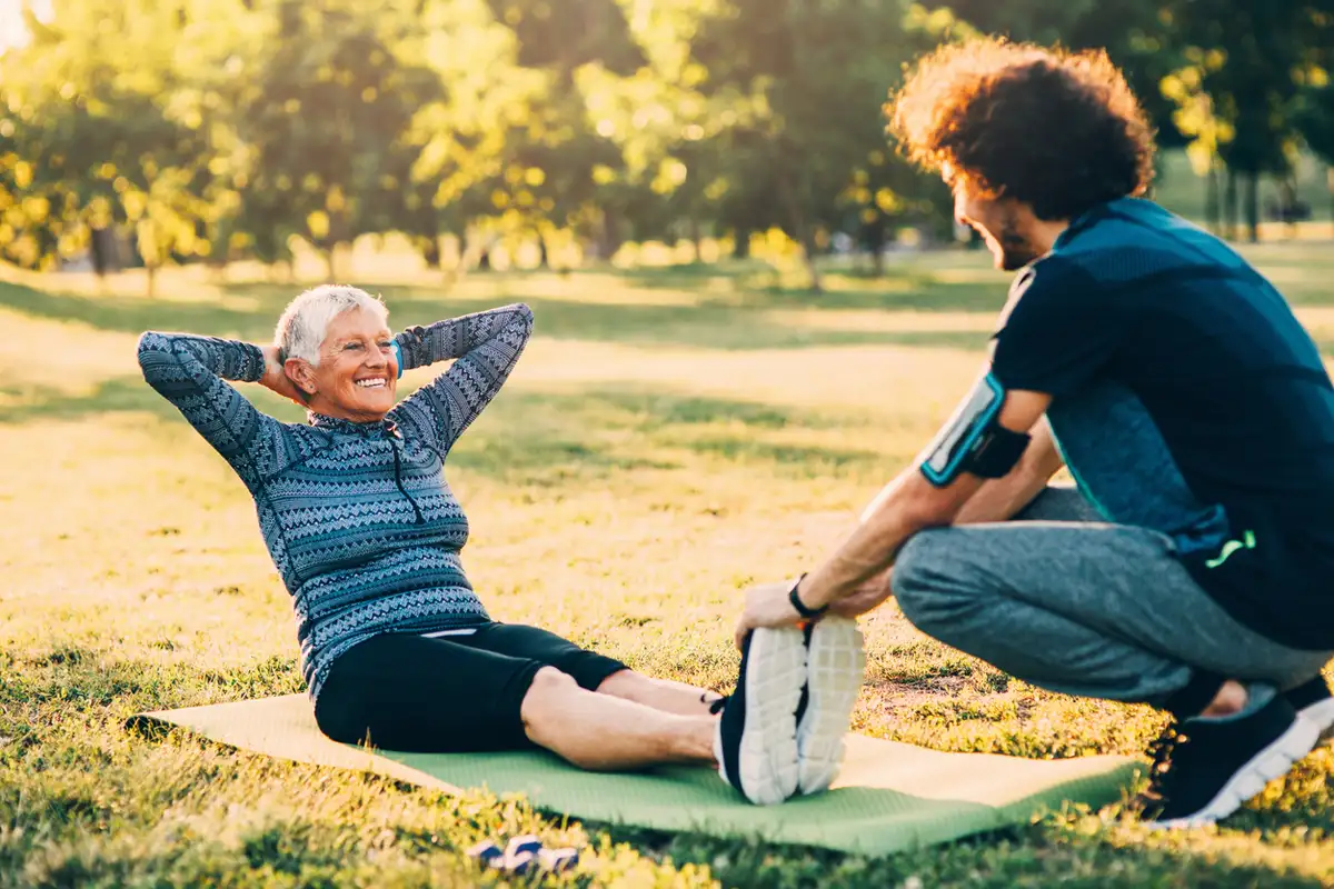 Senior Woman doing recreation and Wellness in Senior Living Community in Tacoma, WA